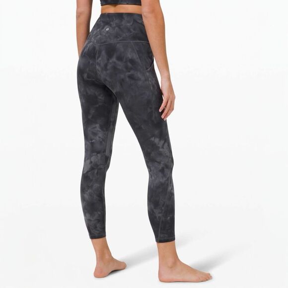 Lululemon Sz 16 Align High Rise Pant with Pockets 25" - Diamond Dye Pitch Grey G - Picture 3 of 10